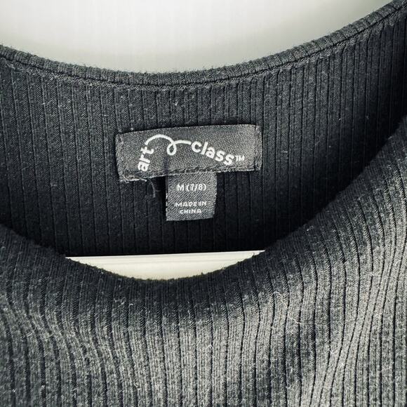 Art Class Flowy Dress Black Ribbed Size Medium - Picture 3 of 6